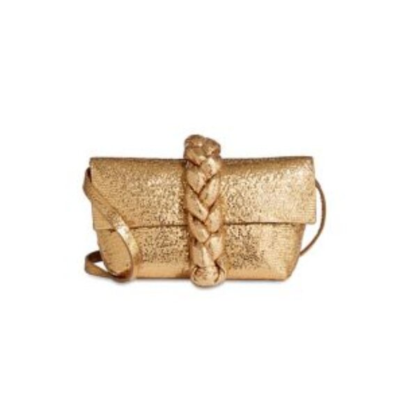 DeMellier London Mini Verona Leather Crossbody Bag - Gold Metallic - Picture 1 of 5